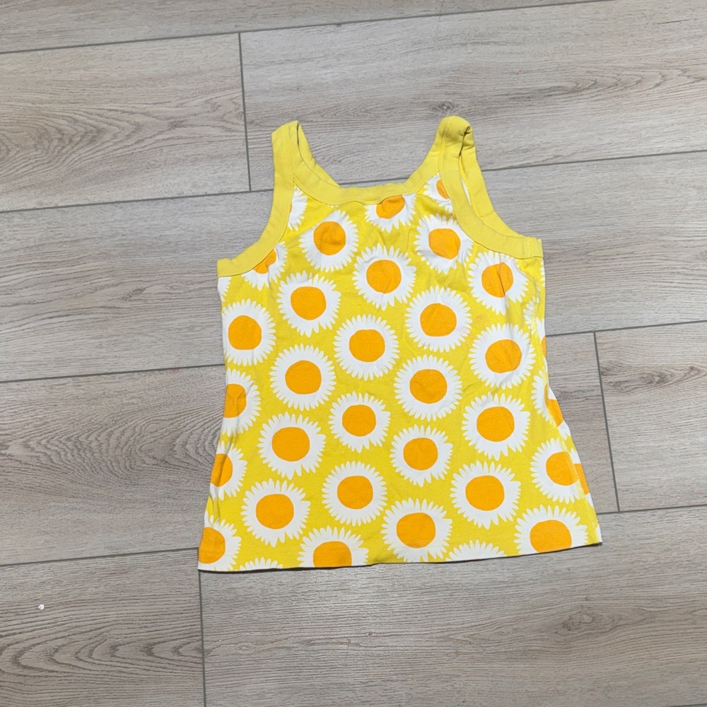Hanna Andersson Yellow Sunflower Tank Top
